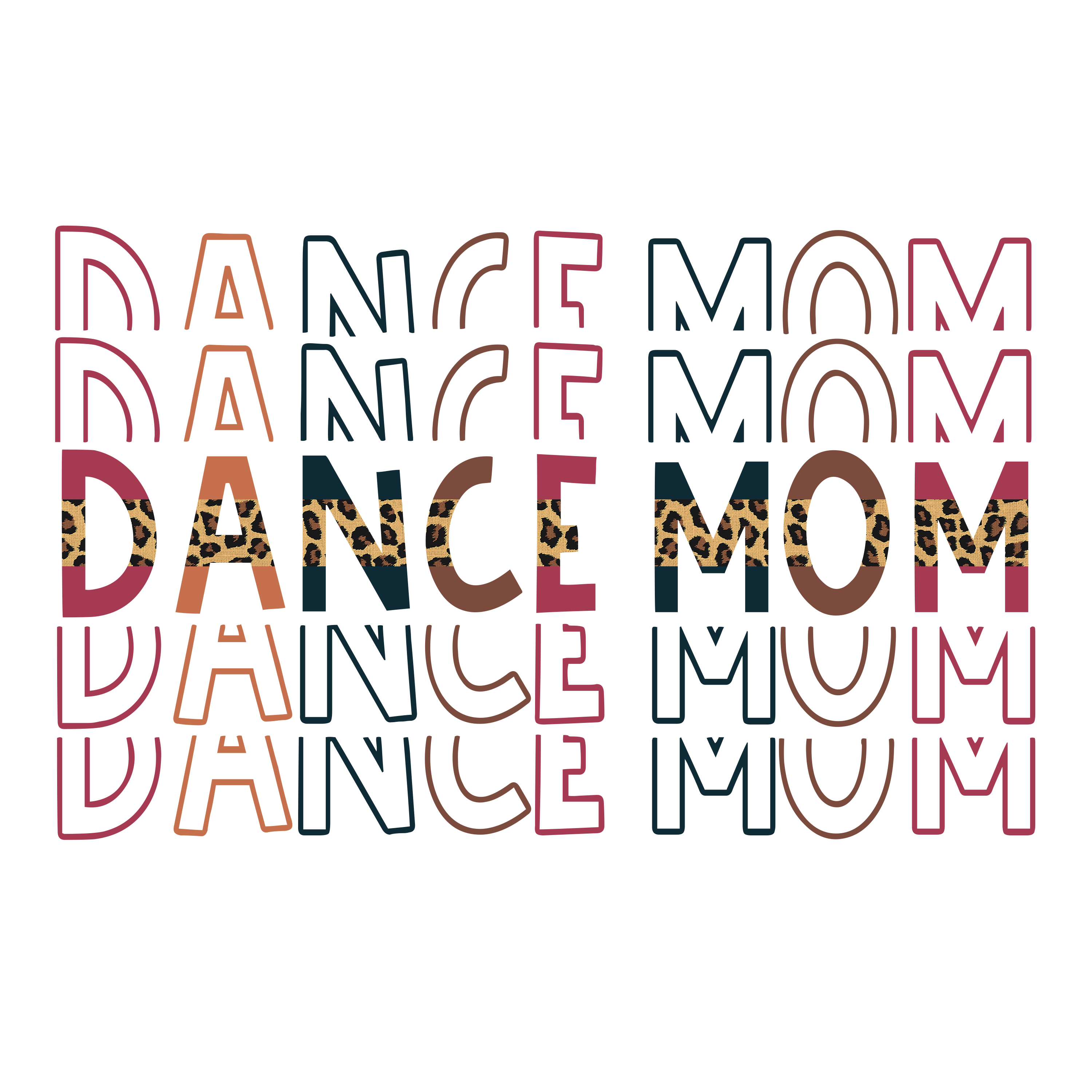 Dance Mom T-Shirt with Animal Print Detail